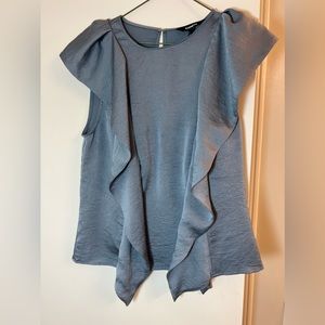Small Express Silky Top with Ruffles